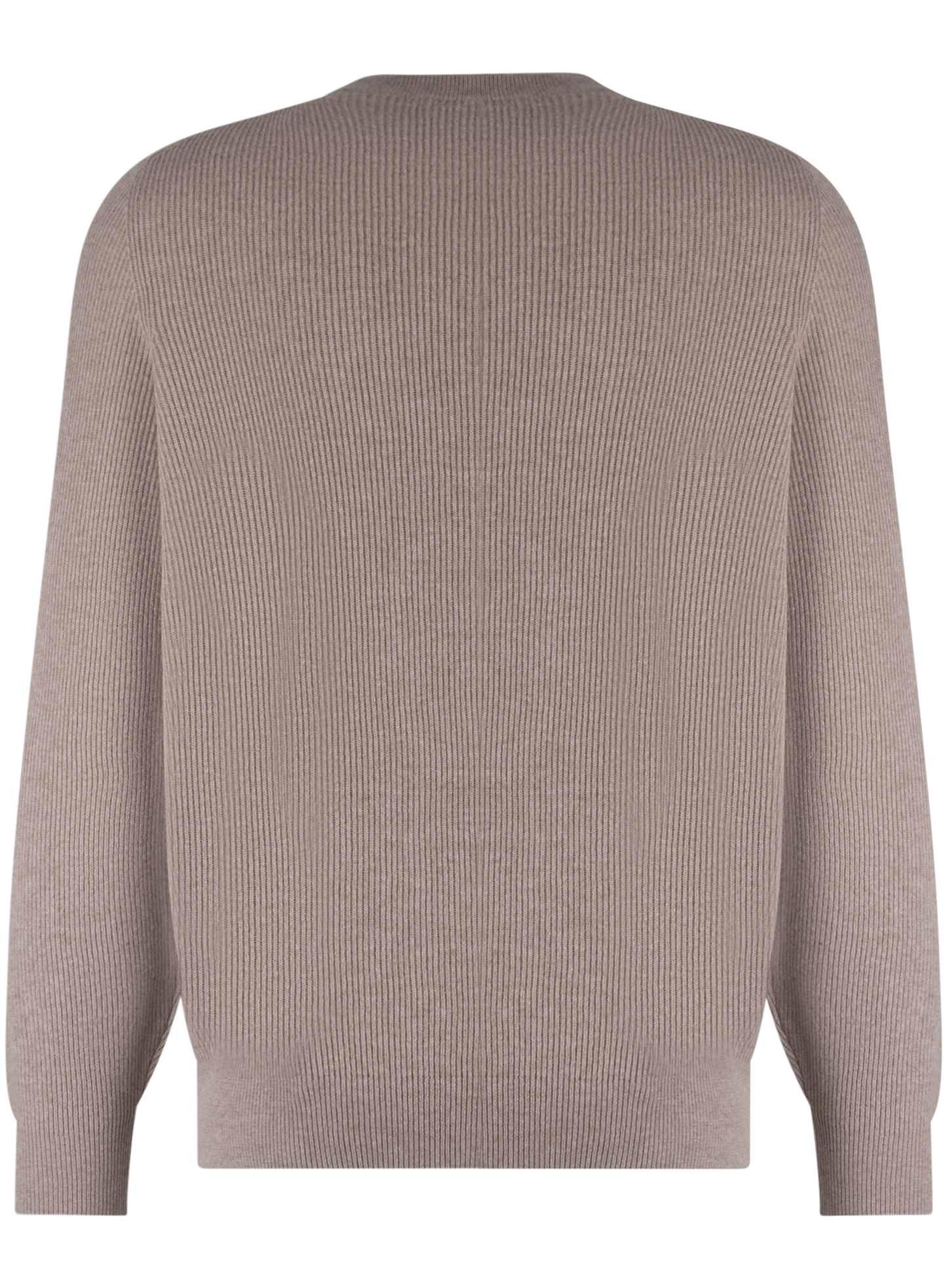 Crewneck met lange mouwen van cashmere | TAUPE