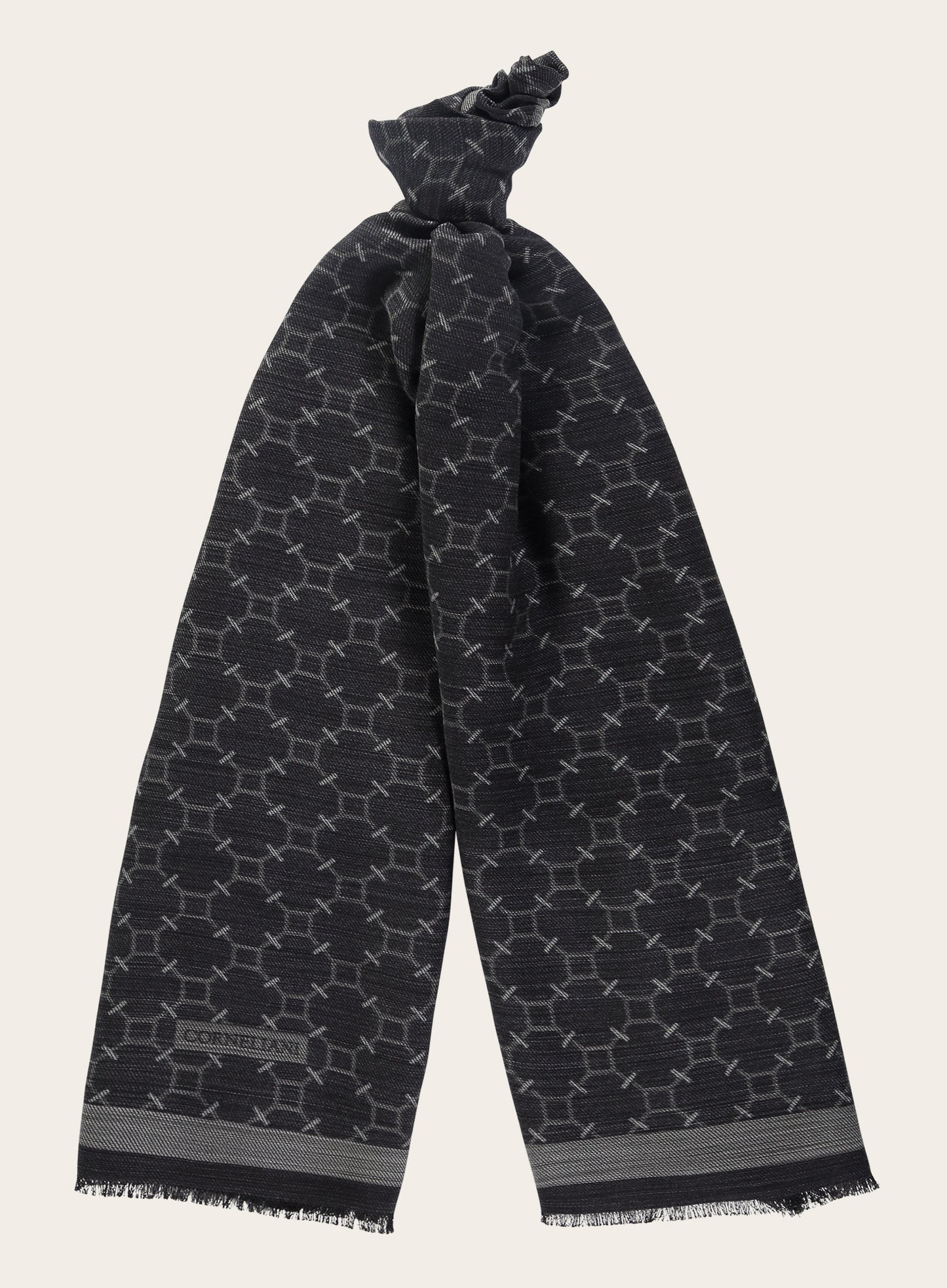 Shawl van wol en zijden | BLUE NAVY