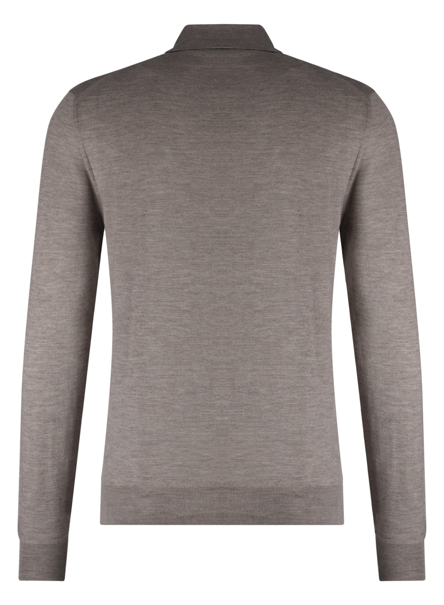 Polo van cashmere en zijde | TAUPE