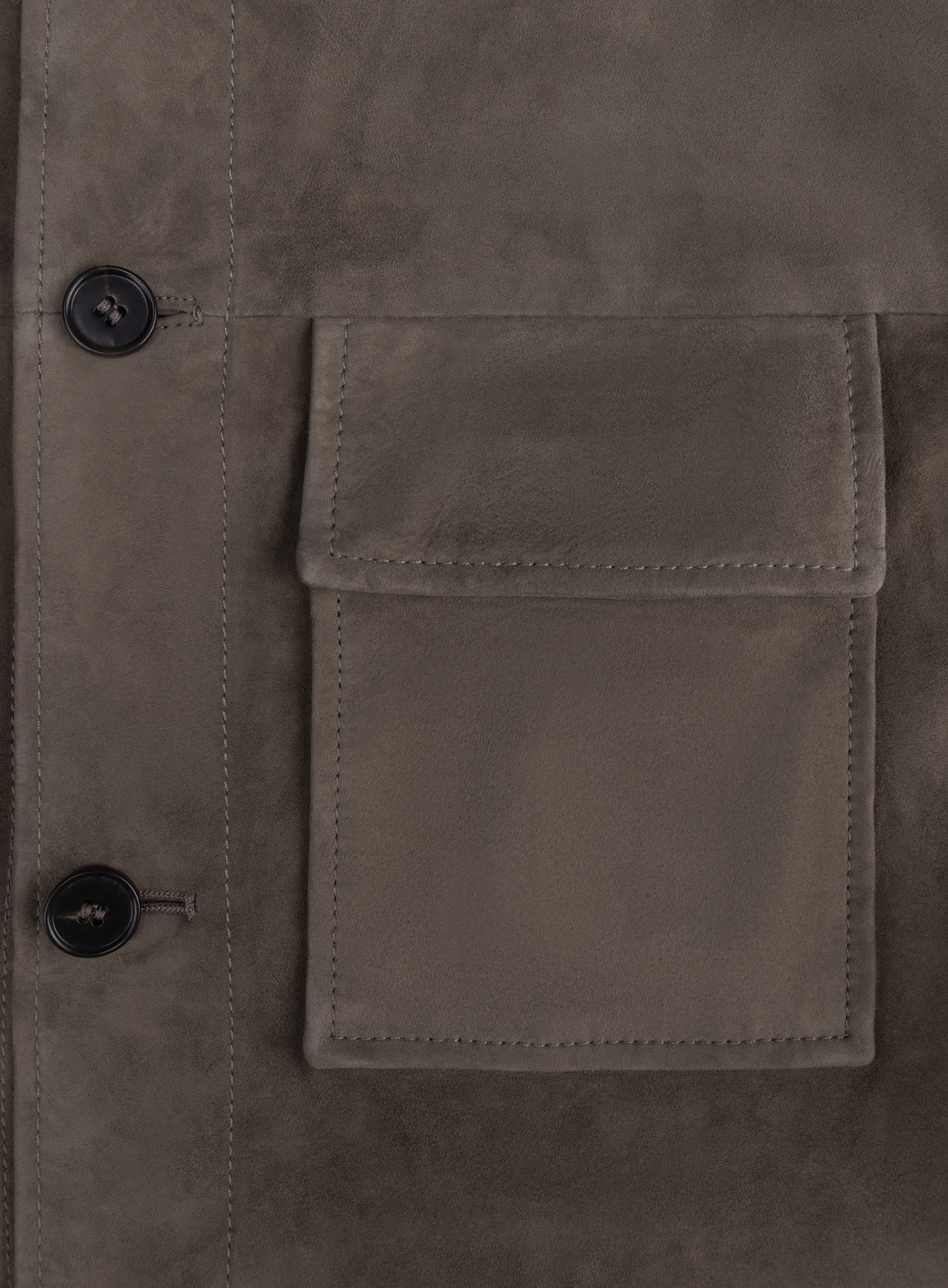 MEX overshirt van suède | TAUPE