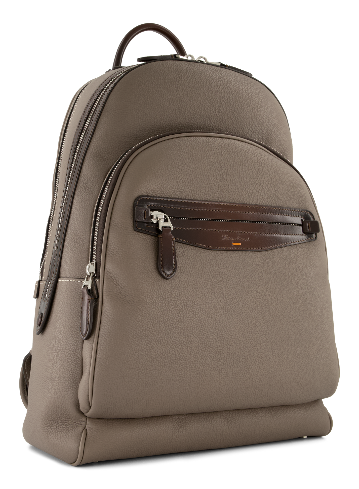Rugzak van leer | TAUPE