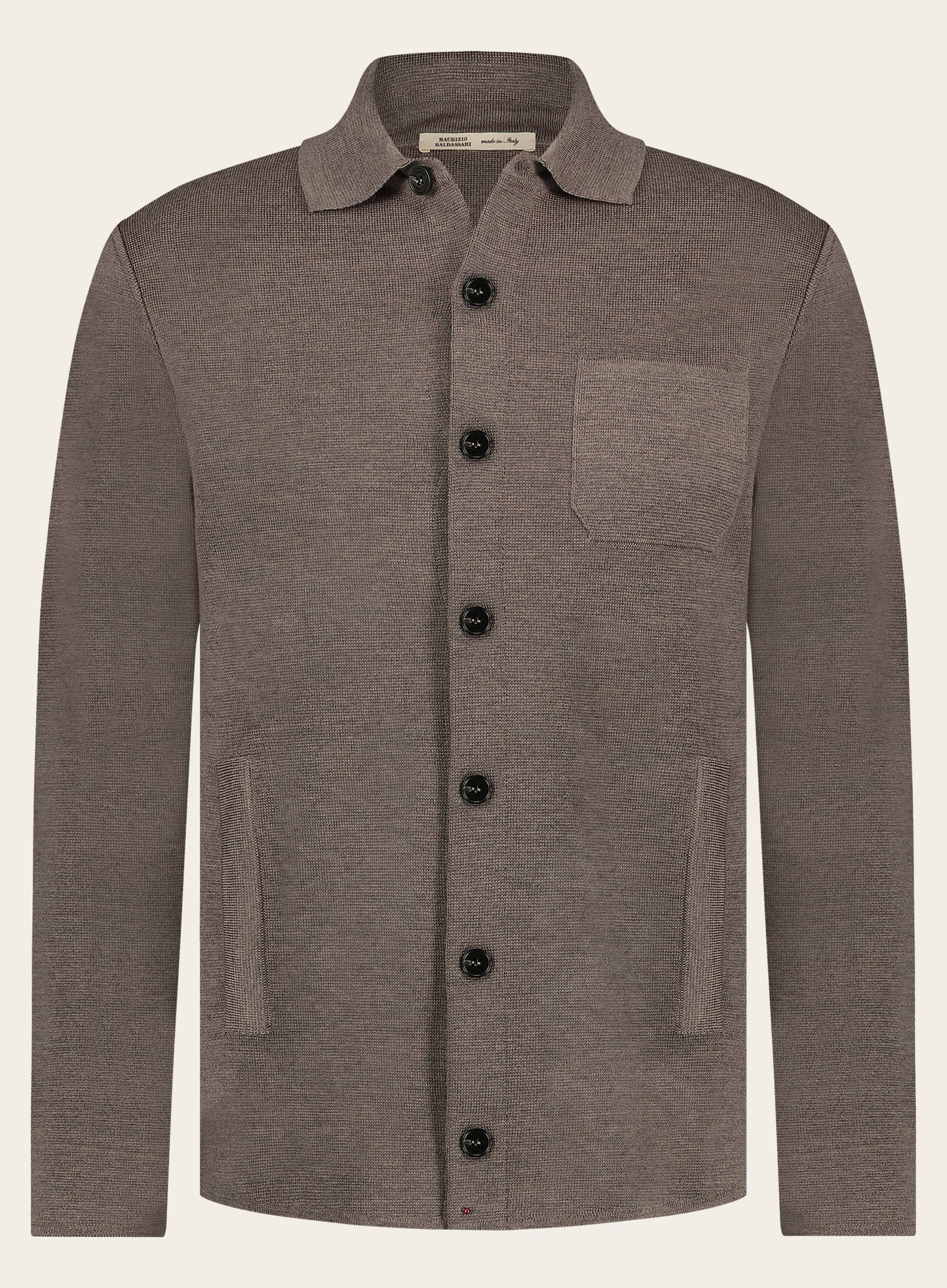 Overshirt van scheerwol | TAUPE