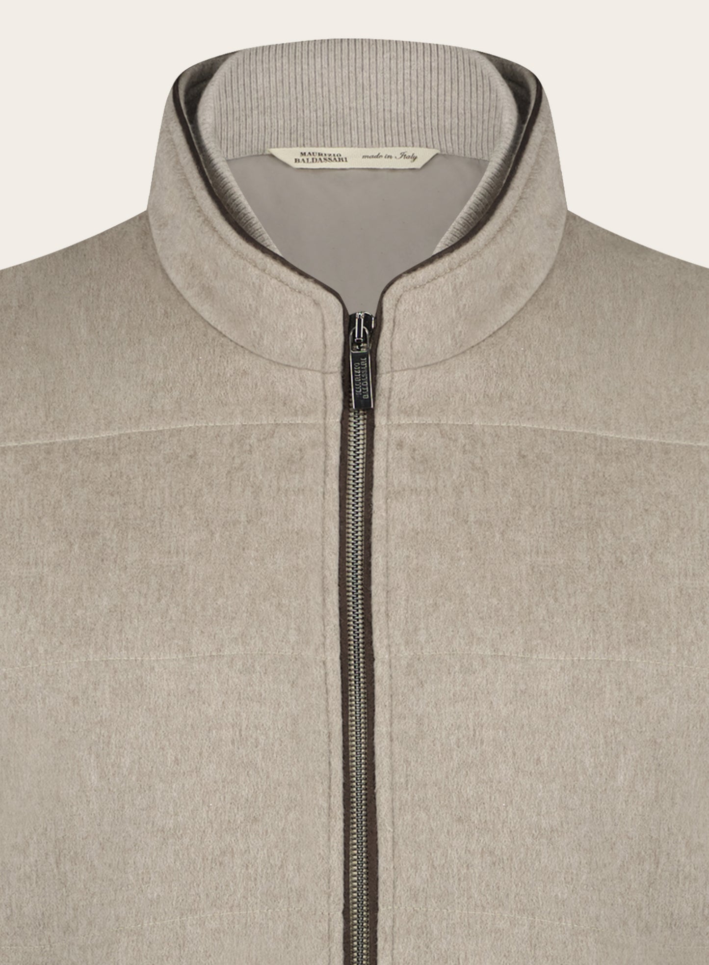 Slim-fit bodywarmer van wol | Beige