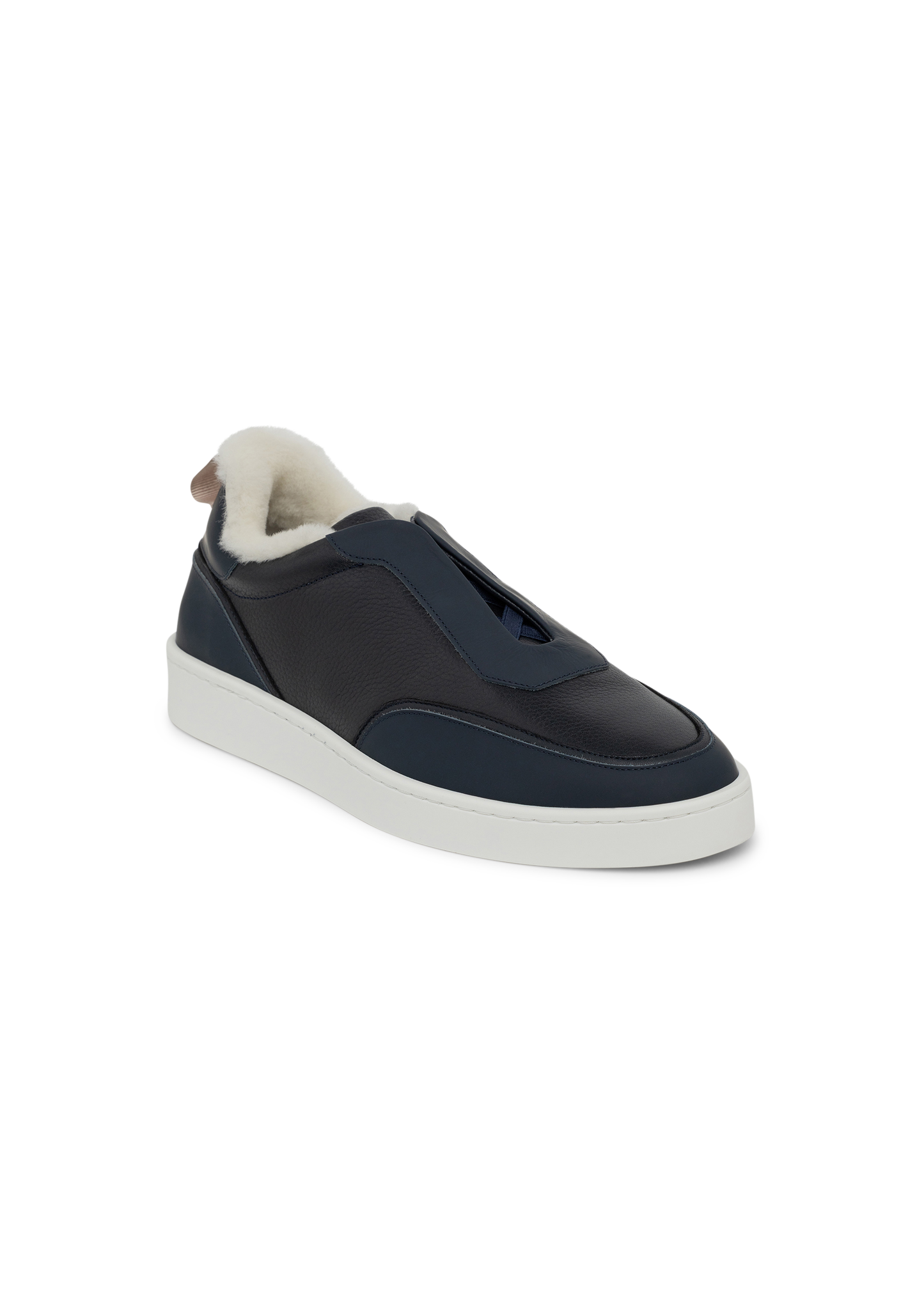 Leisure sneakers van leer | BLUE NAVY