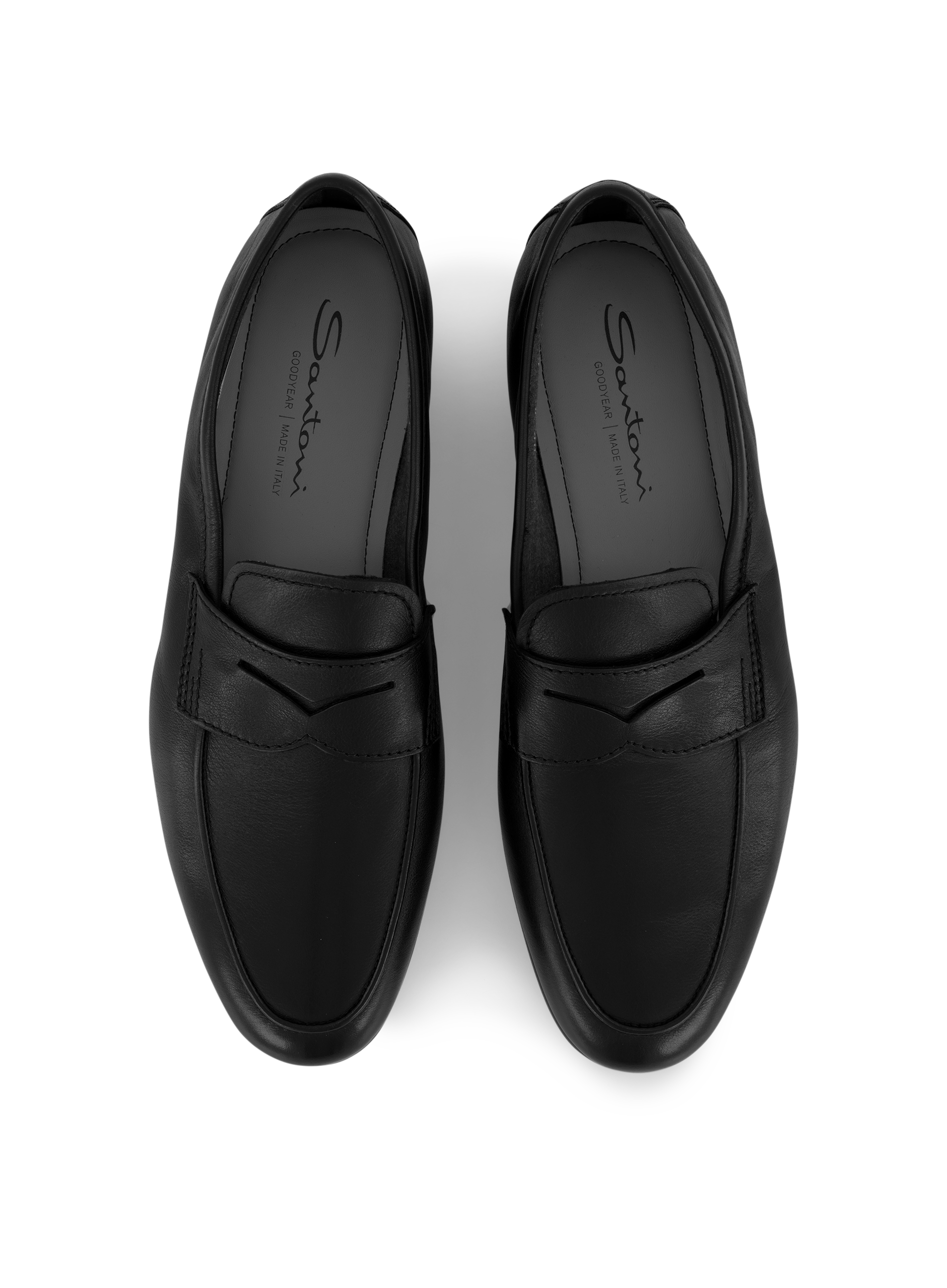 Penny loafers van leer | Zwart
