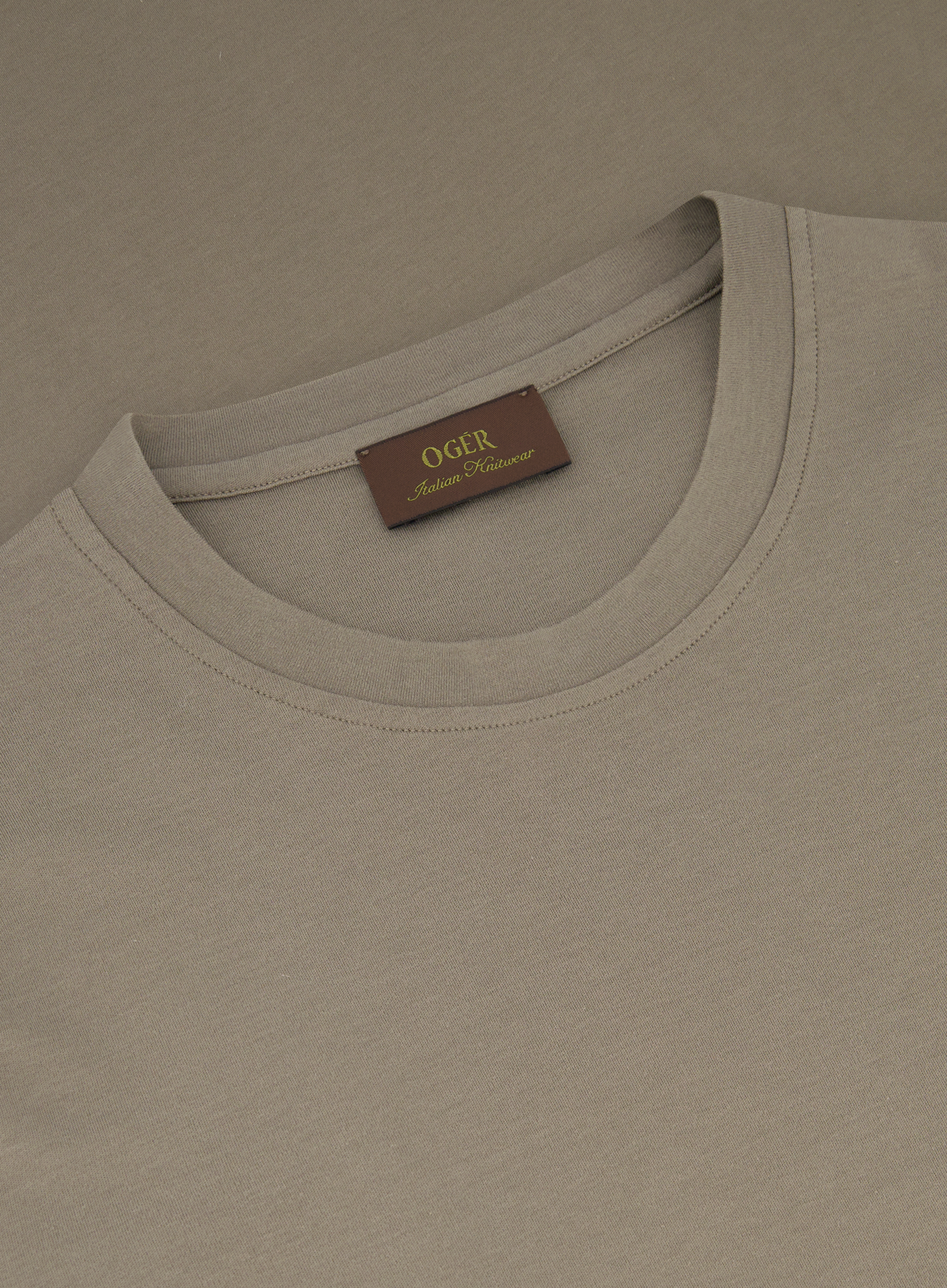 T-shirt van katoen | FULL_WIDTH | TAUPE