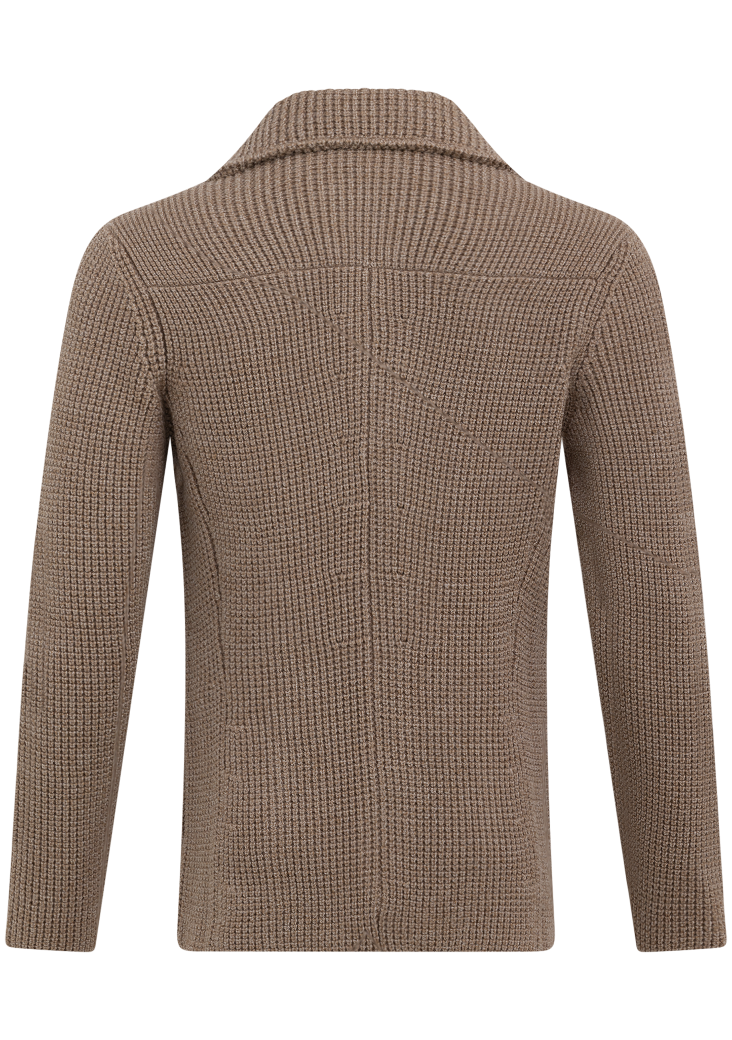 Knitted cardigan van scheerwol | Beige Melee