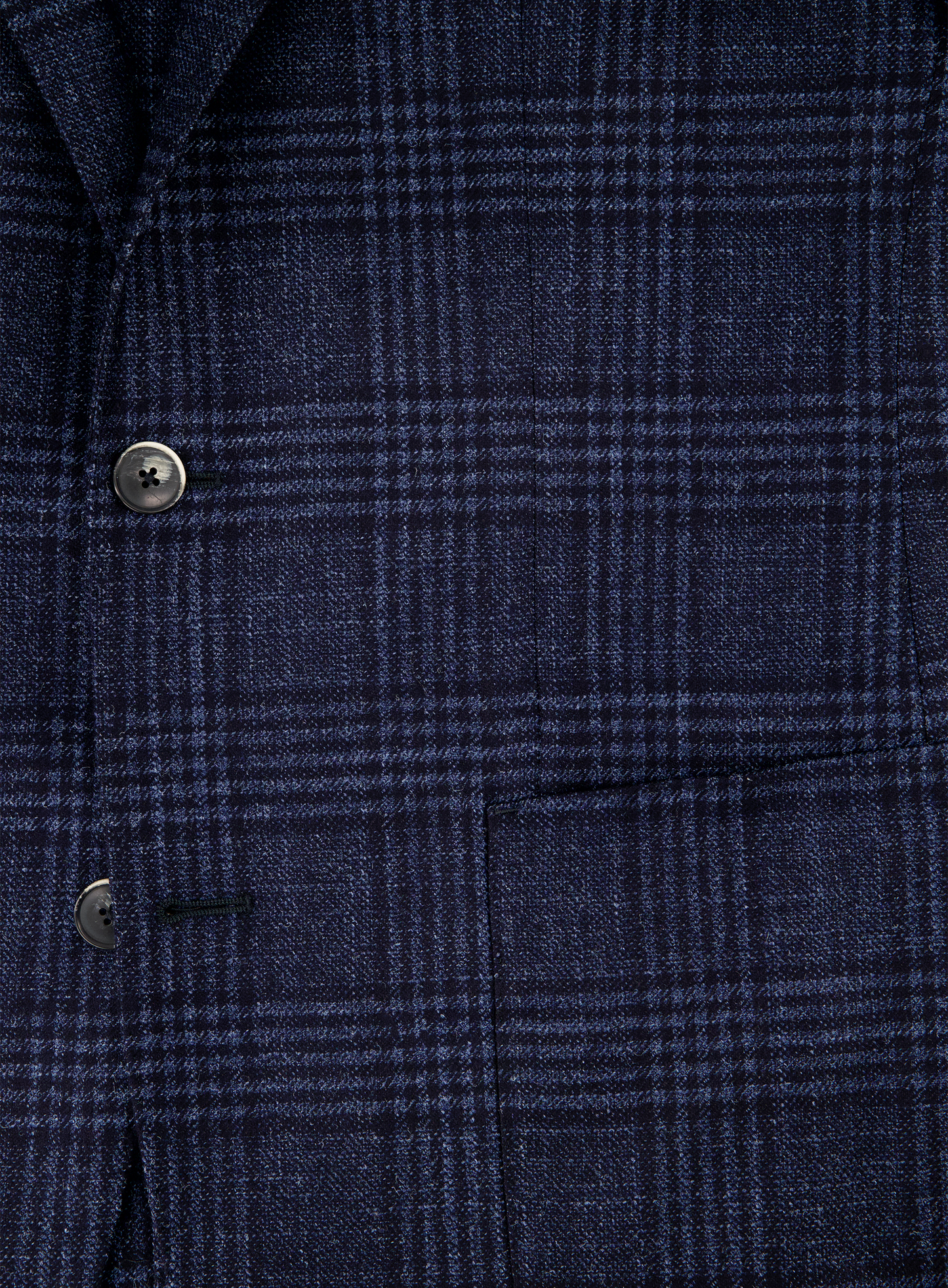 Glenchek jasje van wol, zijde en cashmere | FULL_WIDTH | BLUE NAVY