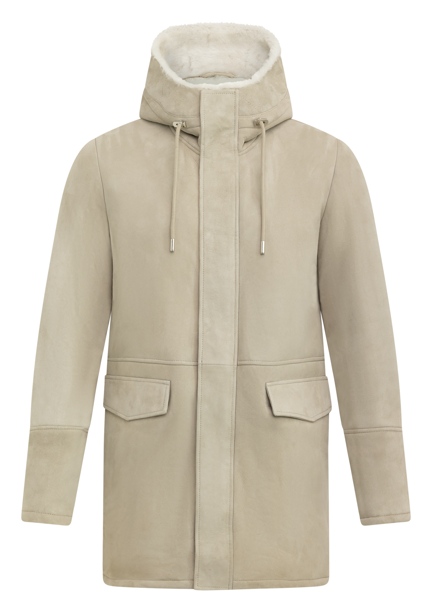 Shearling jas van suede | FULL_WIDTH | L.Beige