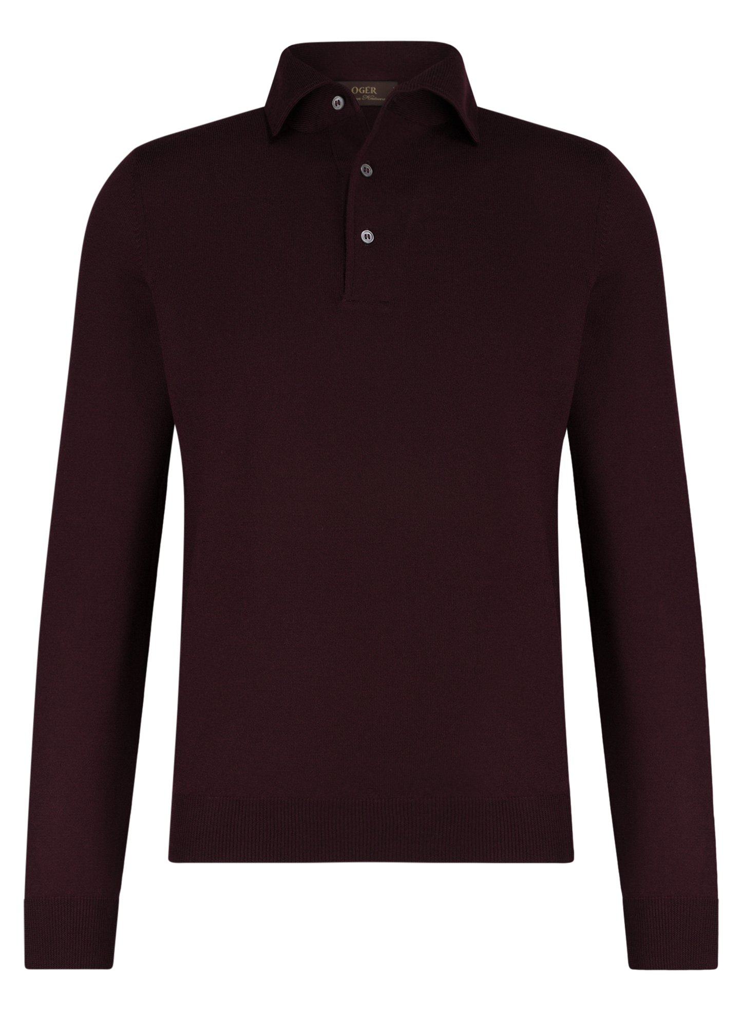 Lange mouwen polo van virgin wol | FULL_WIDTH | DARK BORDEAUX