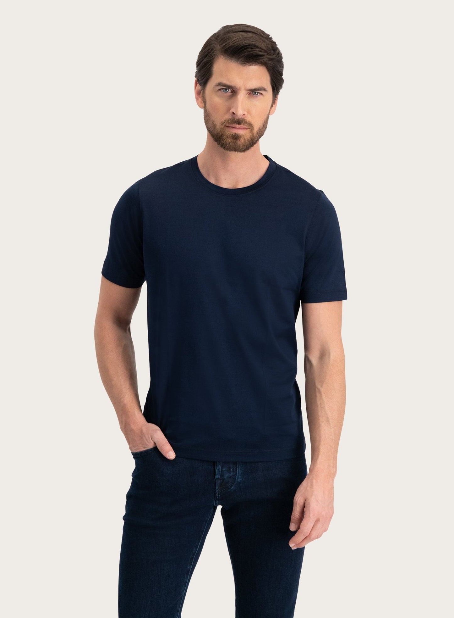 T-shirt van katoen | BLUE NAVY