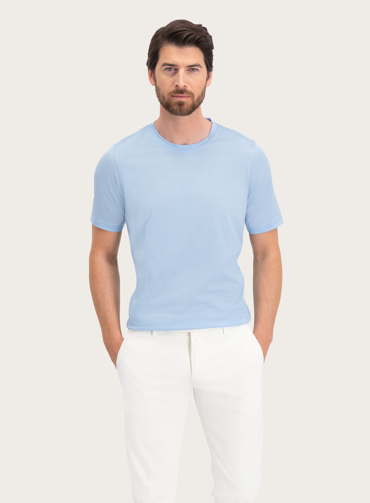 T-shirt van katoen | L.Blauw