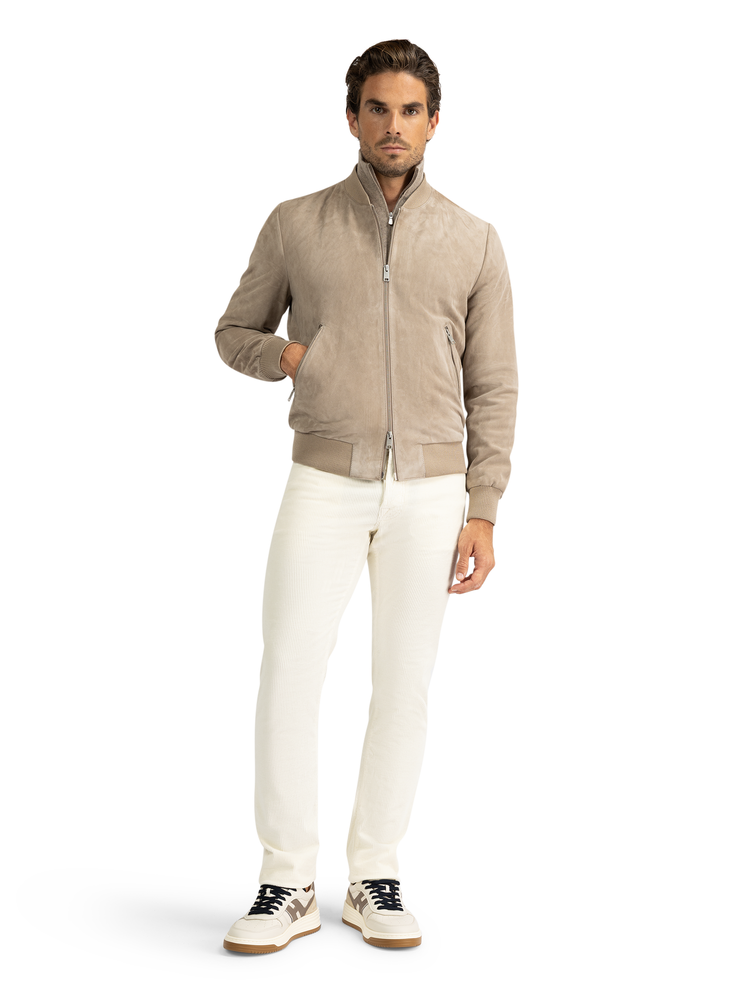 DIDIER Bomberjack van suède | Beige