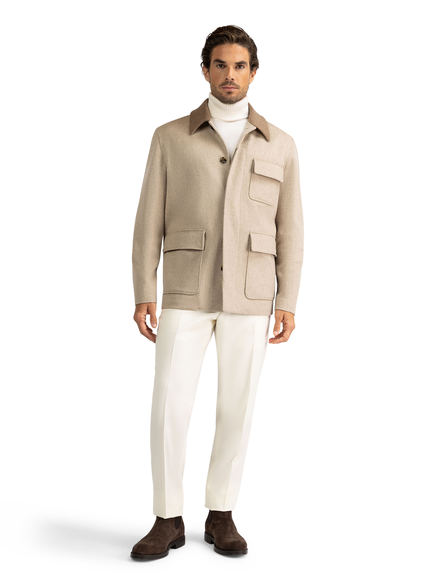 Jas van wol | Beige