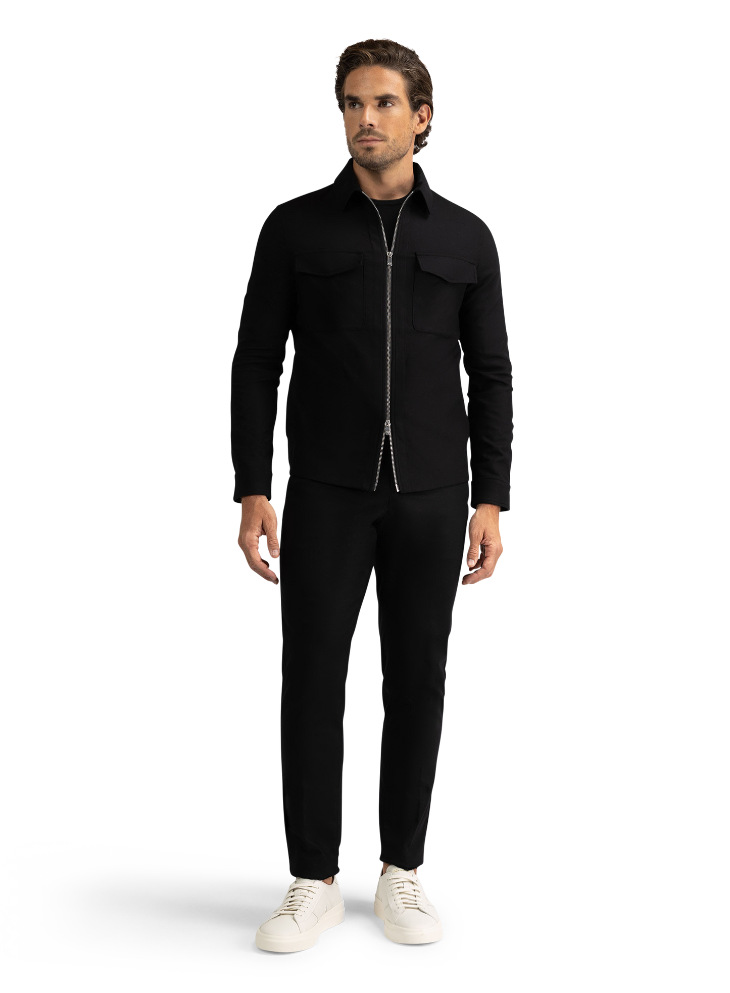 Urus overshirt van wol en cashmere | Zwart