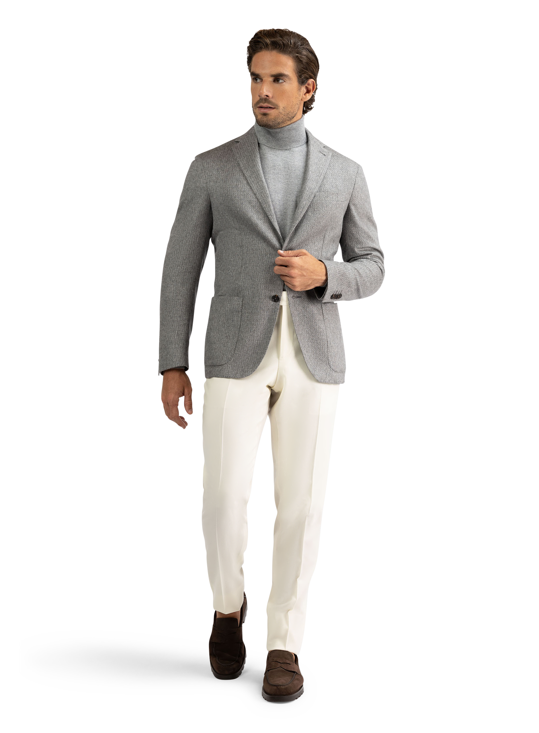 Jasje van zijde en cashmere | Grijs