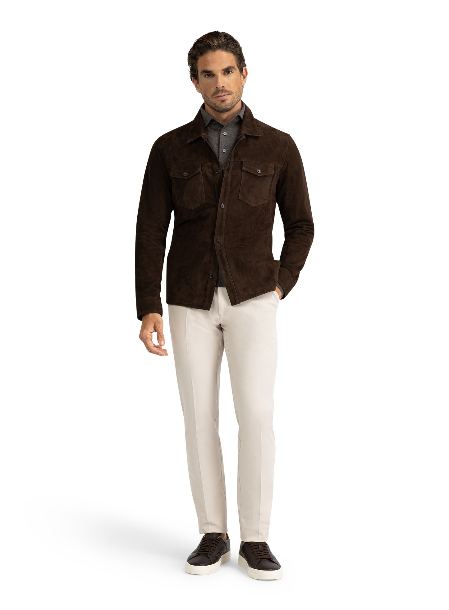Dex overshirt van suėde | D.Bruin