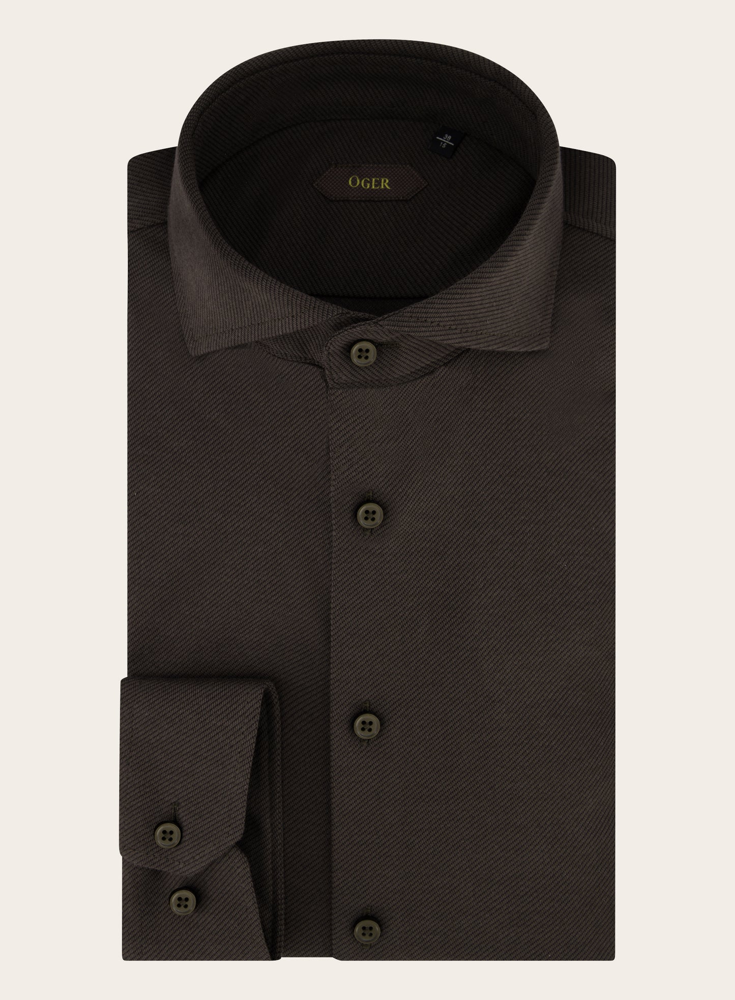 Slim-fit twill shirt van katoen