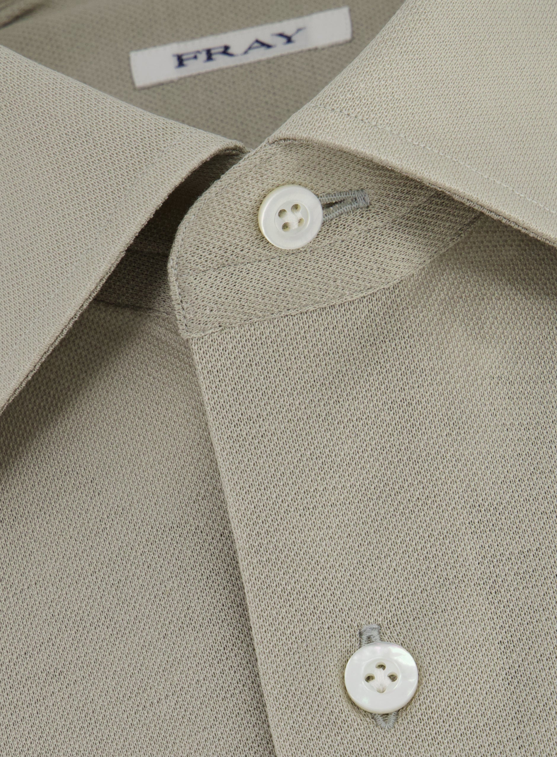 Regular-fit Gabriel piqué overhemd | Beige