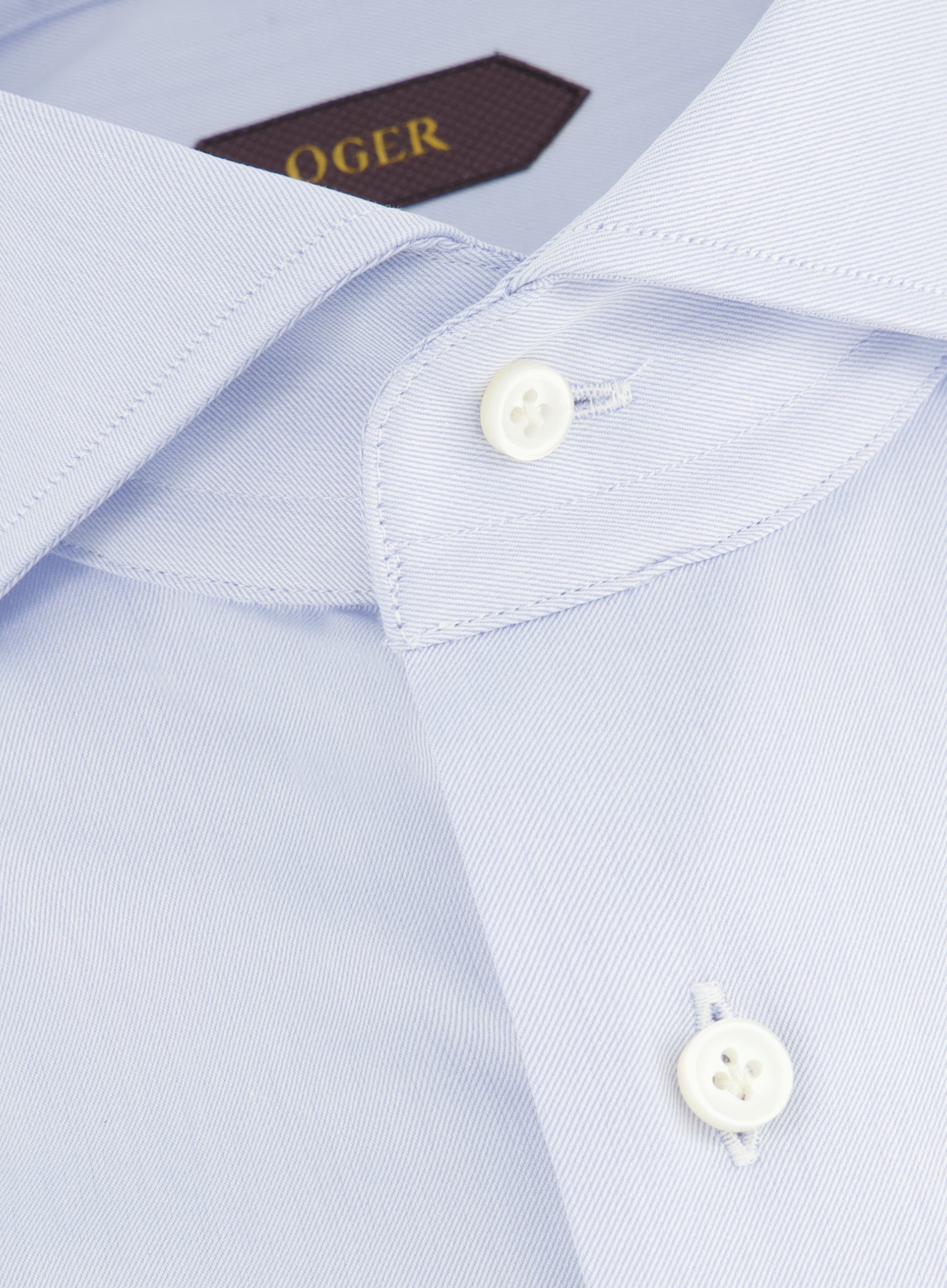 Slim-fit twill overhemd | L.Blauw