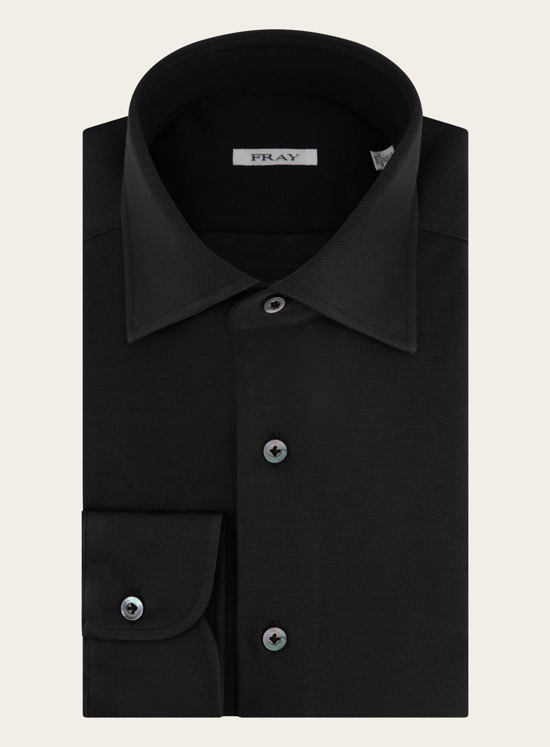 Regular-fit Gabriel piqué overhemd | Antraciet