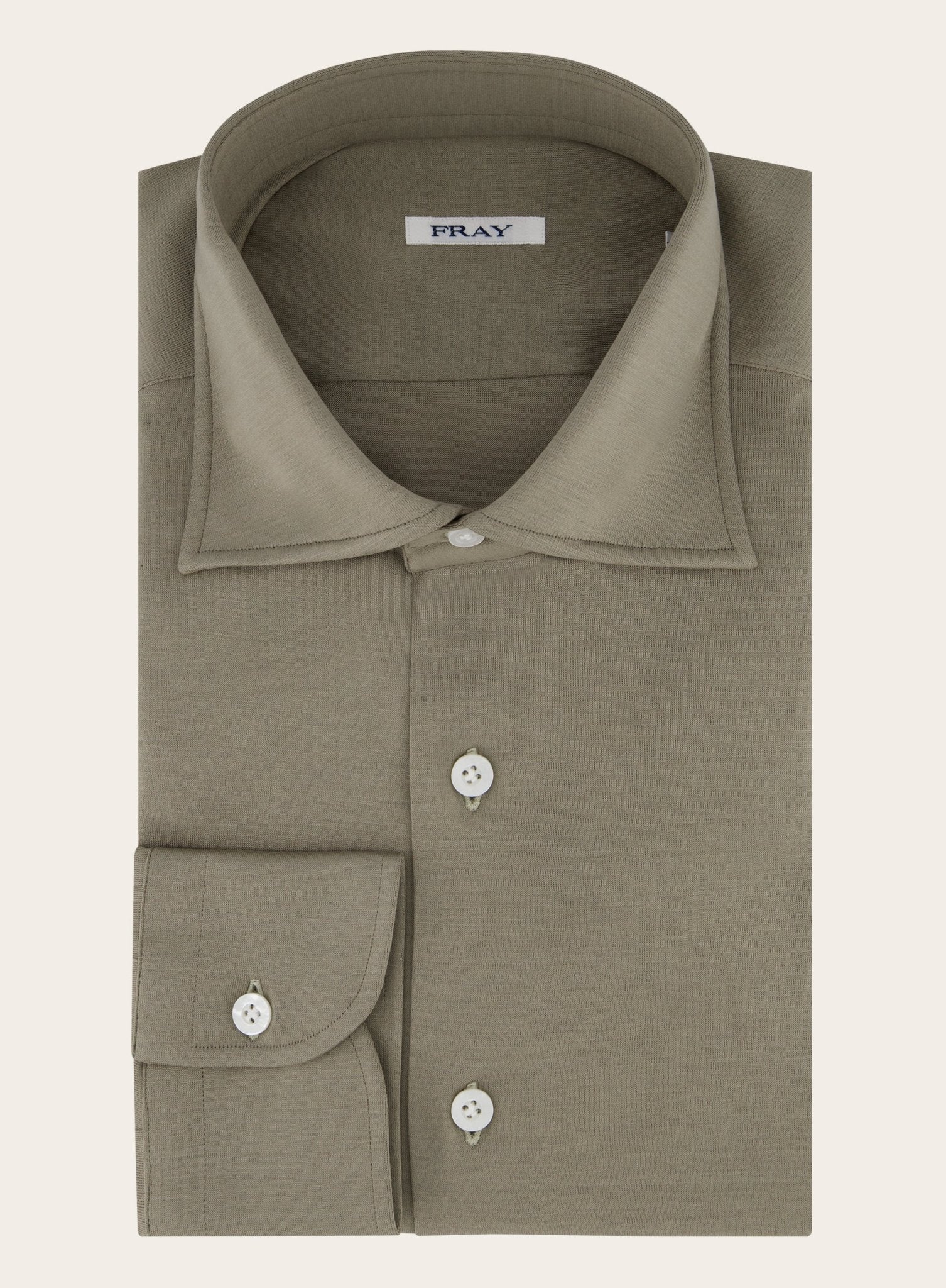 Gabriel shirt van katoen | Beige-Bruin