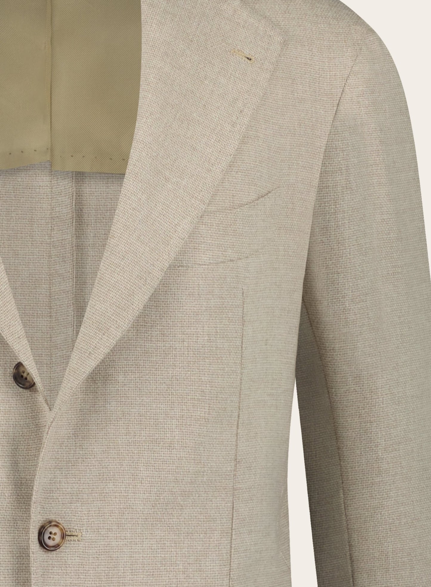 Handgemaakt jasje van wol en cashmere | Beige