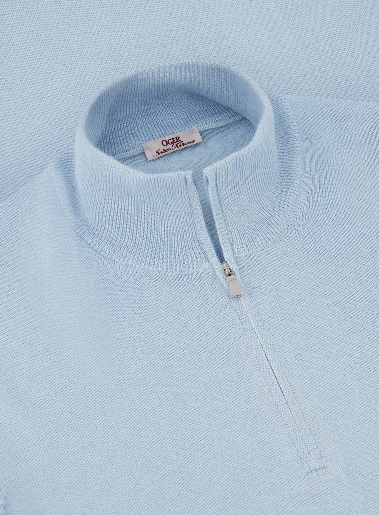 Half-zip trui van wol | L.Blauw