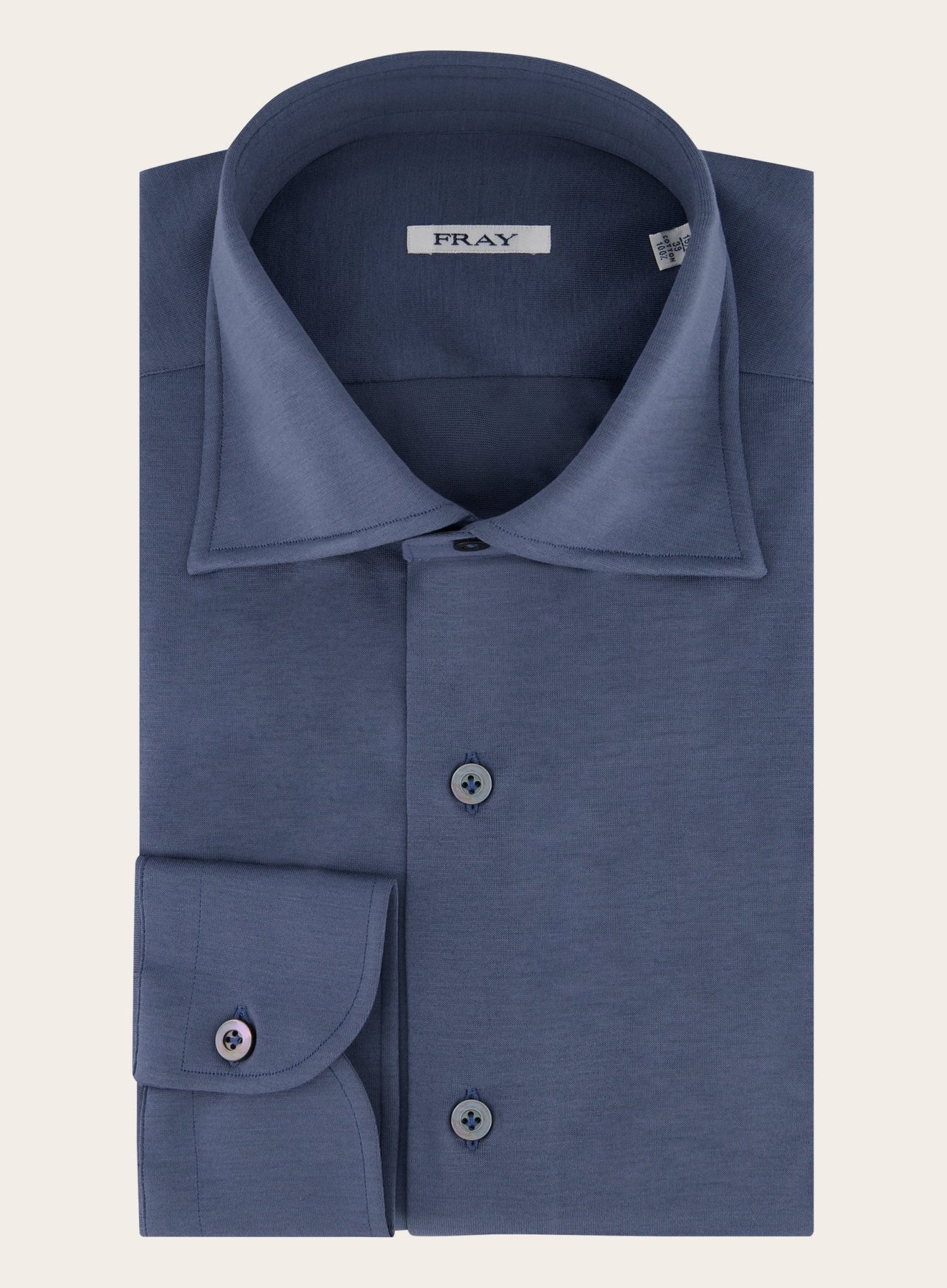 Gabriel shirt van katoen | BLAUW-GRIJS