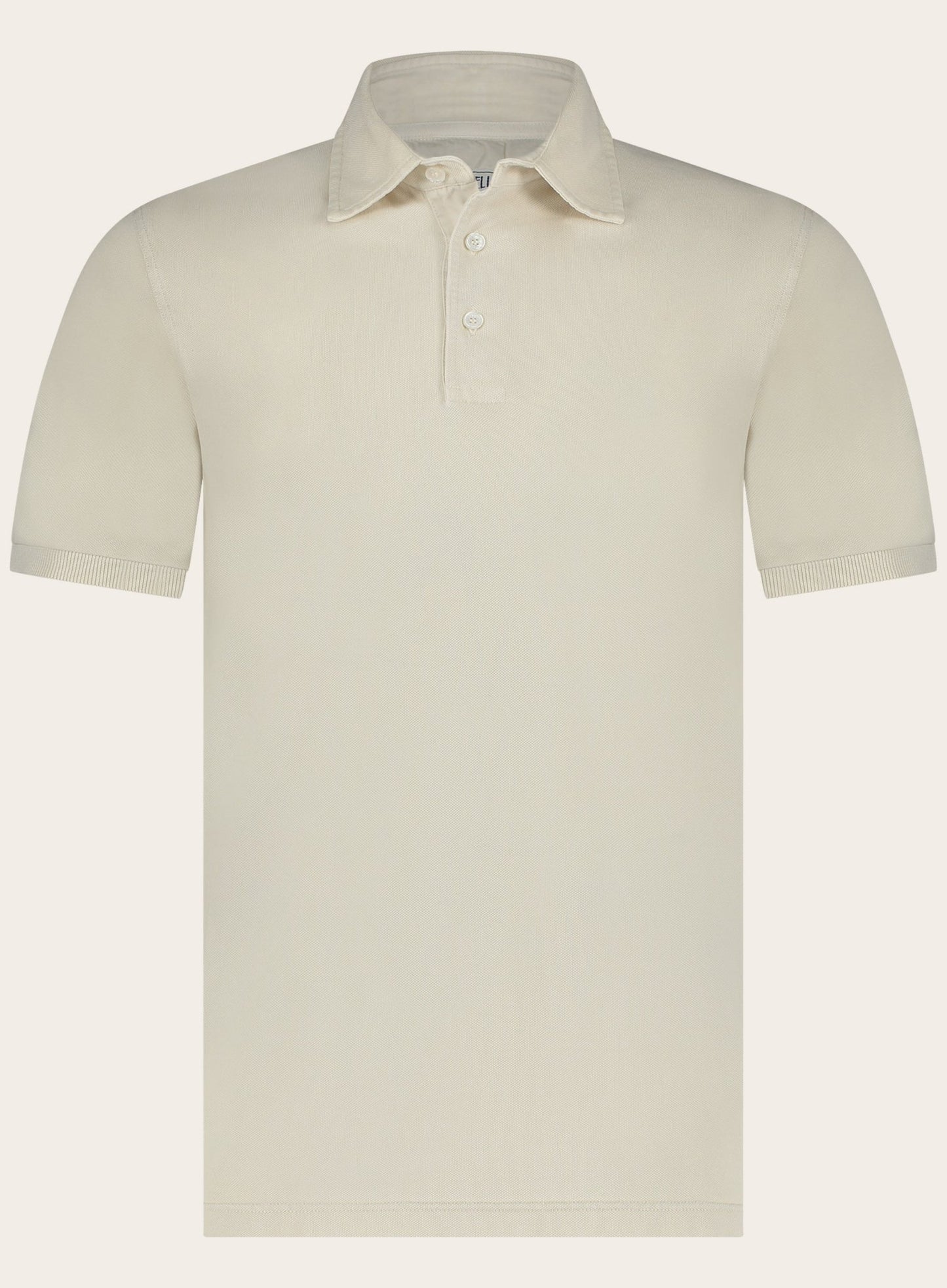 Polo met korte mouwen van katoen | Beige