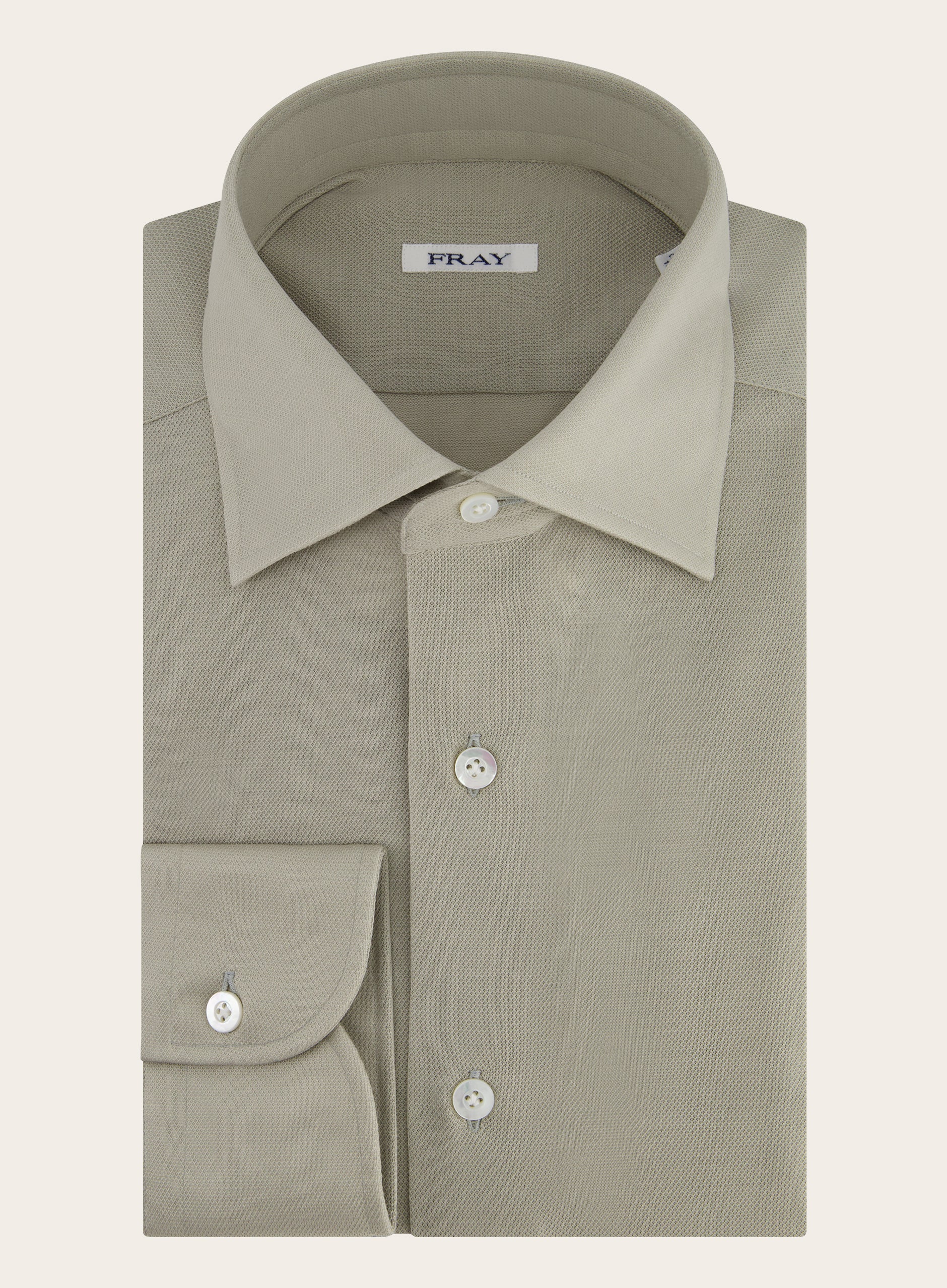 Regular-fit Gabriel piqué overhemd | Beige