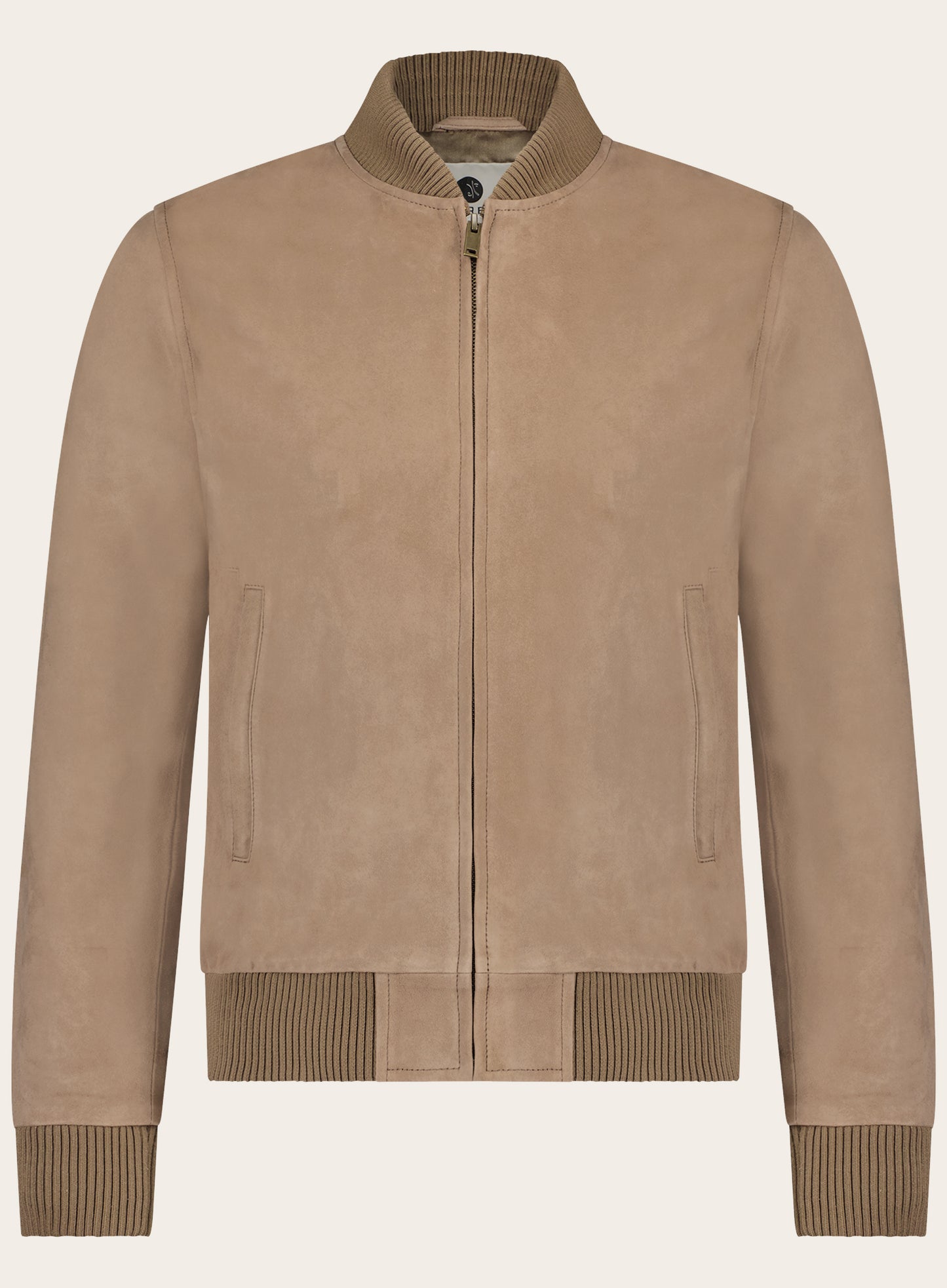 Slim-fit suède Mick bomberjack | TAUPE
