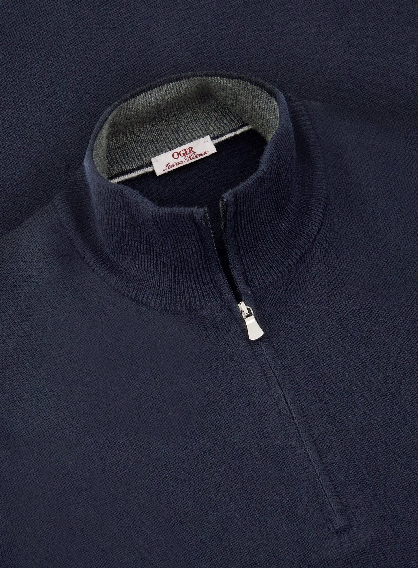 Half-zip trui van wol | BLUE NAVY