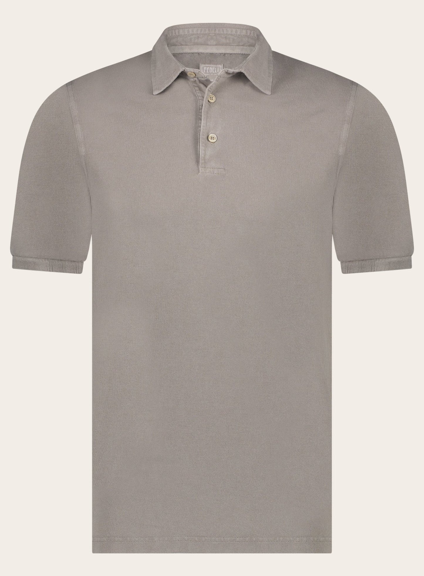 Polo met korte mouwen van katoen | TAUPE