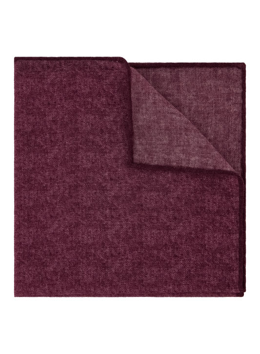 Gemêleerd pochet van wol en zijde | DARK BORDEAUX