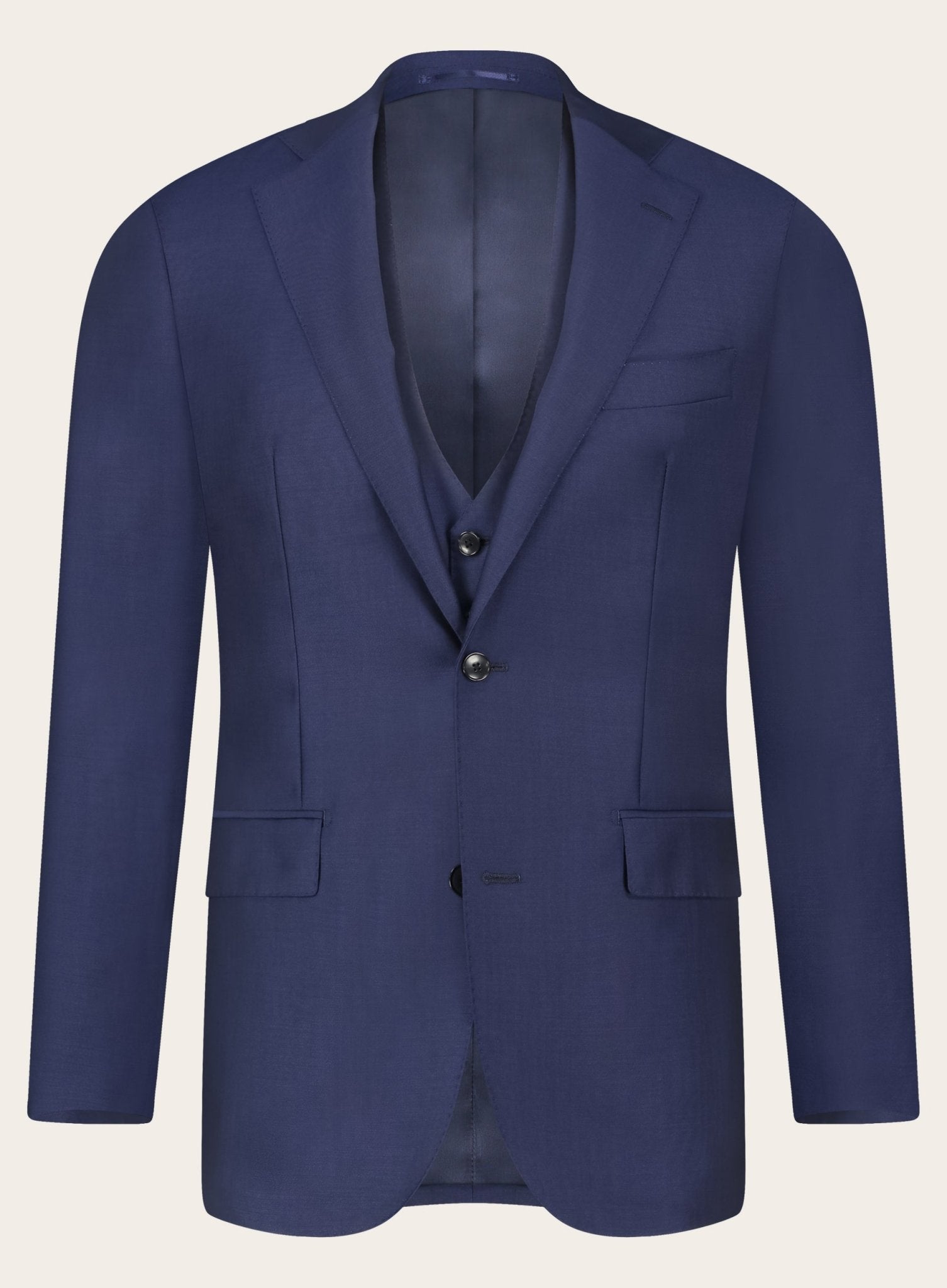 Driedelig pak van wol en mohair | BLUE NAVY
