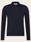 Poloshirt van wol en cashmere | BLUE NAVY