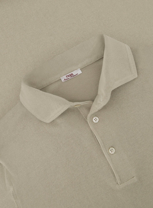 Poloshirt met lange mouwen van katoen