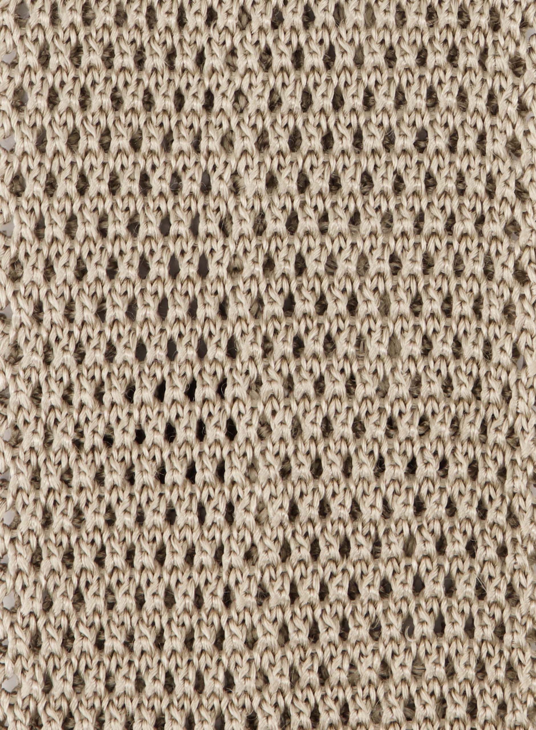 Knitted stropdas van zijde | Beige