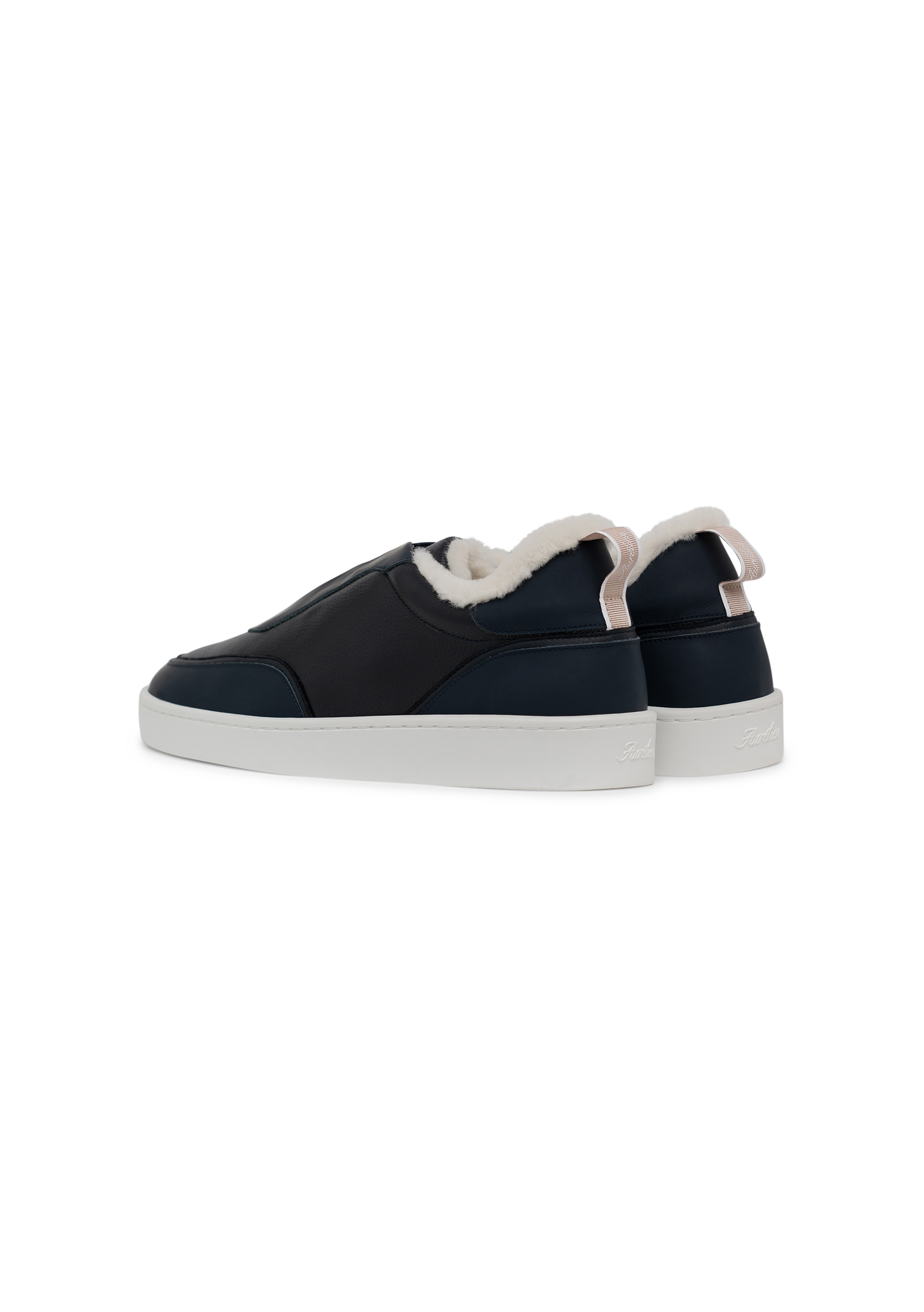 Leisure sneakers van leer | BLUE NAVY