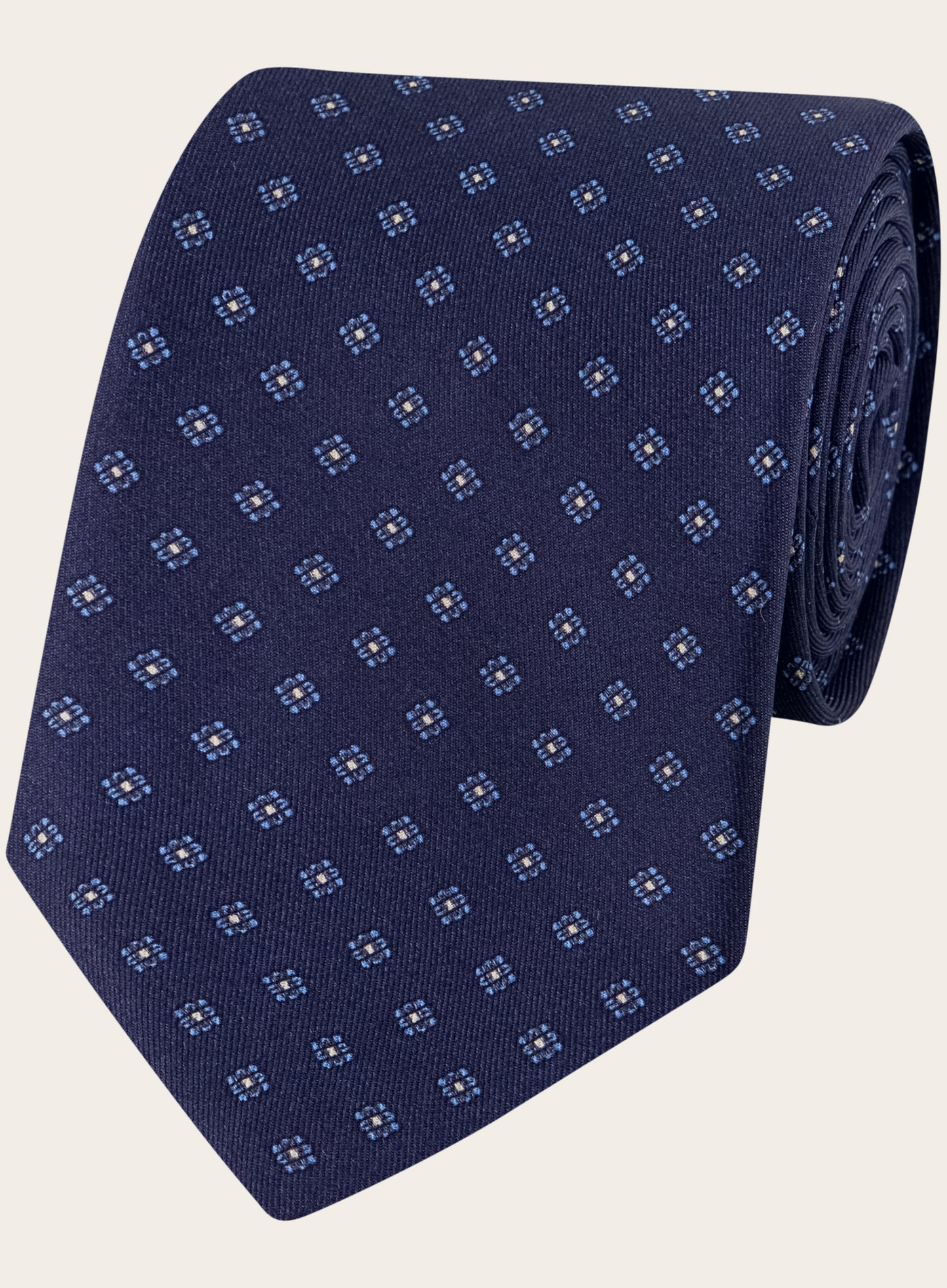 Floral print silk tie