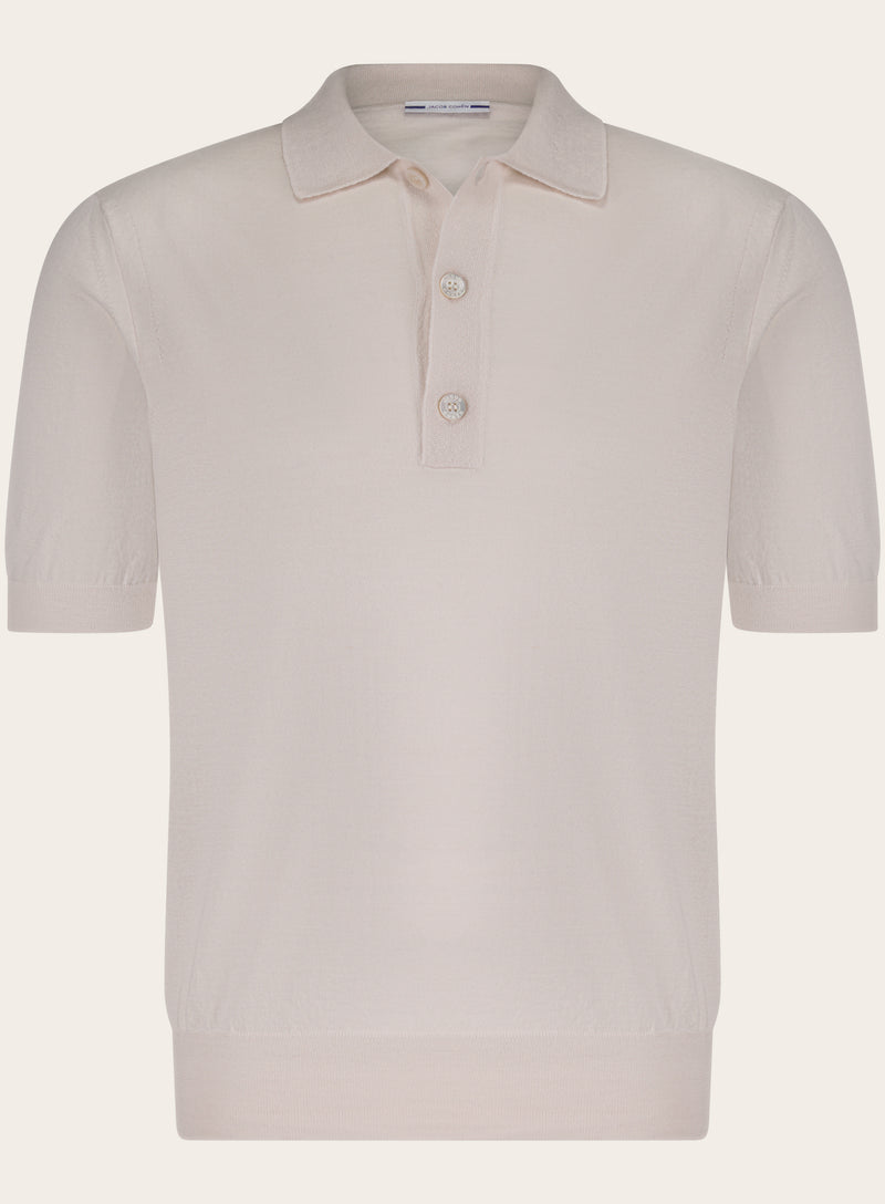 Poloshirt aus Wolle und Seide