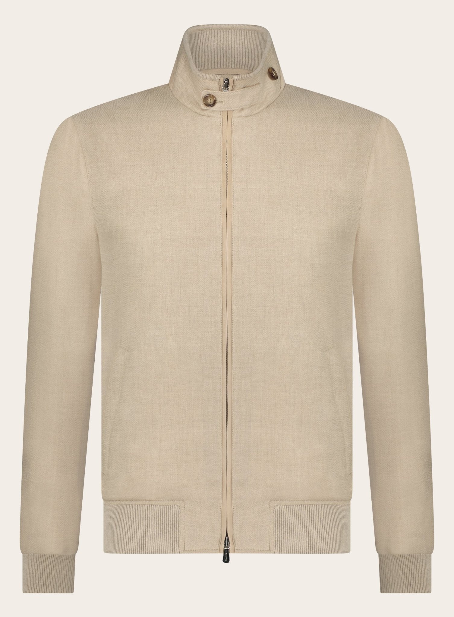 Regular-fit cashmere bomberjack | Beige