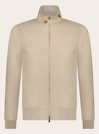 Regular-fit cashmere bomberjack | Beige