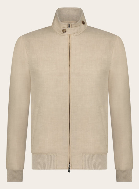 Regular-fit cashmere bomberjack | Beige