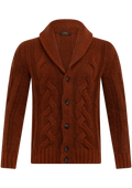Cardigan van virgin wol | Roest