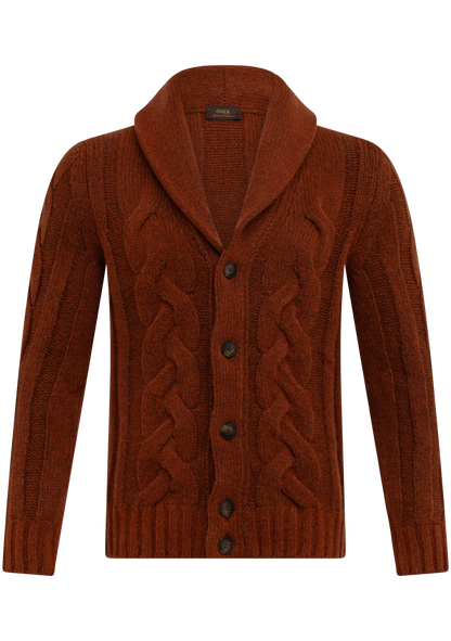 Cardigan van virgin wol | FULL_WIDTH | Roest