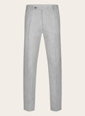 Slim-fit linnen pantalon | L.Grijs