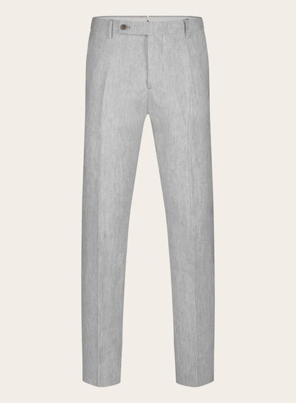 Slim-fit linnen pantalon | L.Grijs