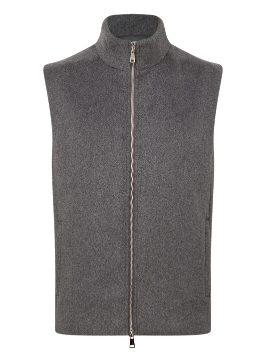 Axel bodywarmer van wol | D.Grijs